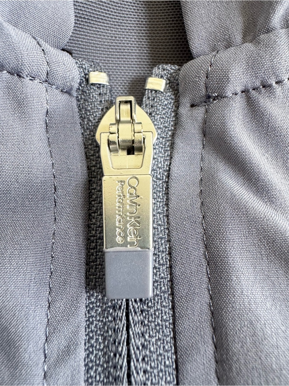 Calvin Klein Sport Dress M Sleeveless Zip Up Hooded Tennis Athletic Preppy Grey - Picture 7 of 14